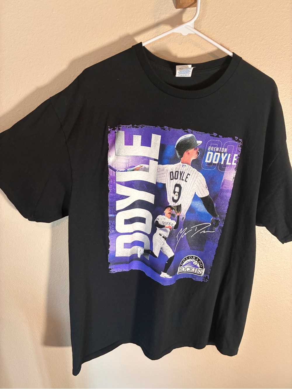 Vintage Black Boxy Brenton Doyle Colorado Rockies Graphic Tee